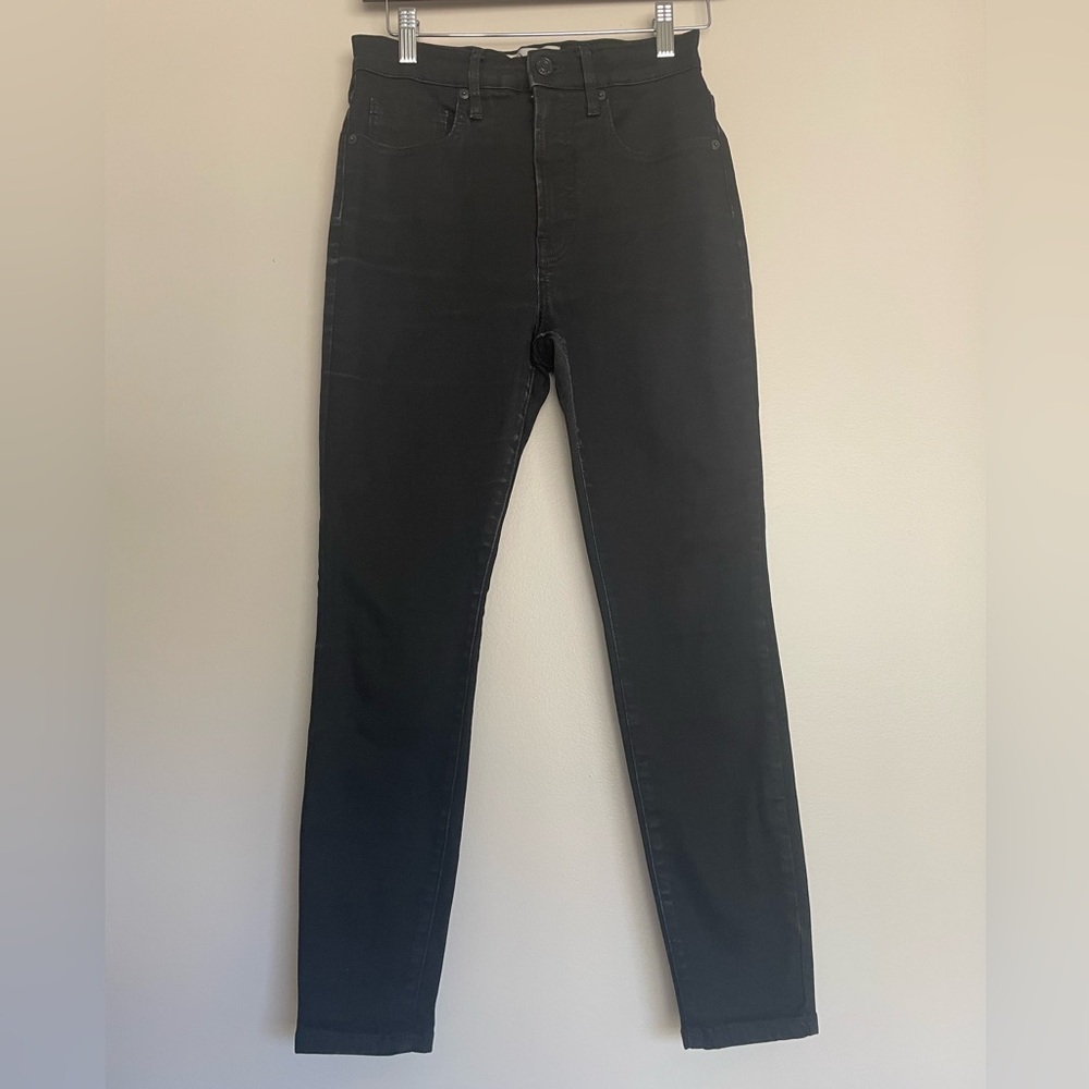 EVERLANE black stretch high rise skinny jeans, size 26